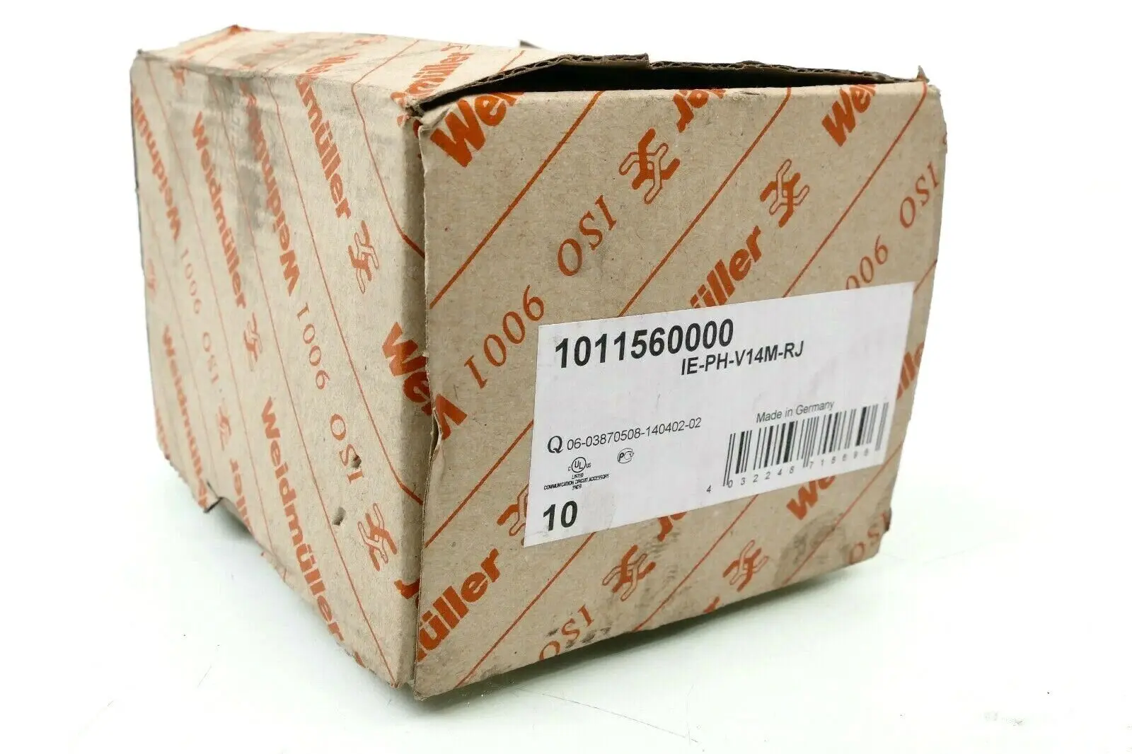 Produktfoto 1 von 10x Weidmüller Leergehäuse, Modularer Steckverbinder IE-PH-V14M-RJ | 1011560000