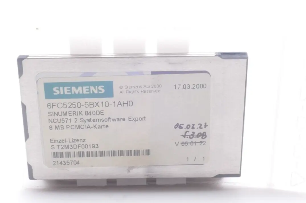 Produktfoto 1 von SIEMENS SINUMERIK 840DE 6FC5250-5BX10-1AH0 PCMCIA-Karte 6FC5 250-5BX10-1AH0