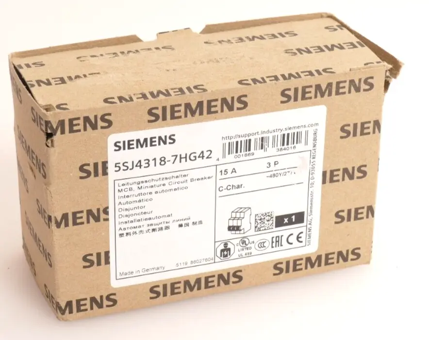 Produktfoto 1 von Siemens Leitungsschutzschalter 15A 3P 5SJ4 318-7HG42 | 5SJ4318-7HG42