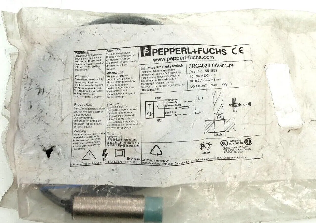 Produktfoto 1 von Pepperl + Fuchs Induktiver Näherungsschalter 3RG4023-0AG01-PF | 551852