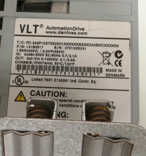 Produktfoto 1 von Danfoss VLT Automation Drive 131B0517 FC-302P1K5T5E20H1XXXXXXSXXXXA0BXC
