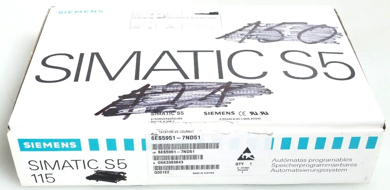 Produktfoto 1 von Siemens Simatic S5 Stromversorgung 6ES5 951-7ND51 | E:02 | 6ES5951-7ND51