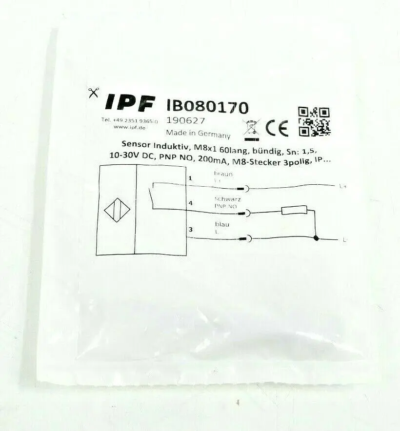 Produktfoto 1 von IPF IB080170 Induktiver Sensor 190627