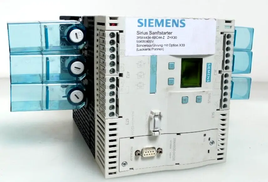 Produktfoto 1 von Siemens Sanftstarter | E:12 | 3RW4434-6BC44-Z + | E:04 Z=X30 | 3RW4900-0KC00