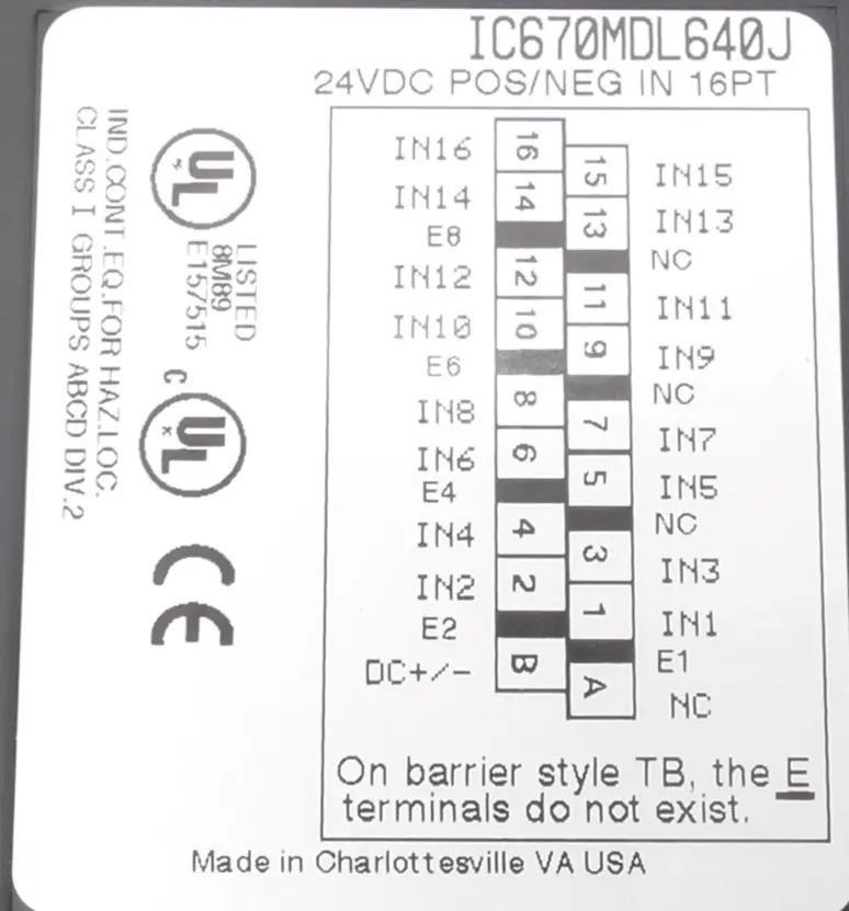 Produktfoto 1 von Fanuc Modul 24VDC POS/NEG IN 16PT | IC670MDL640J