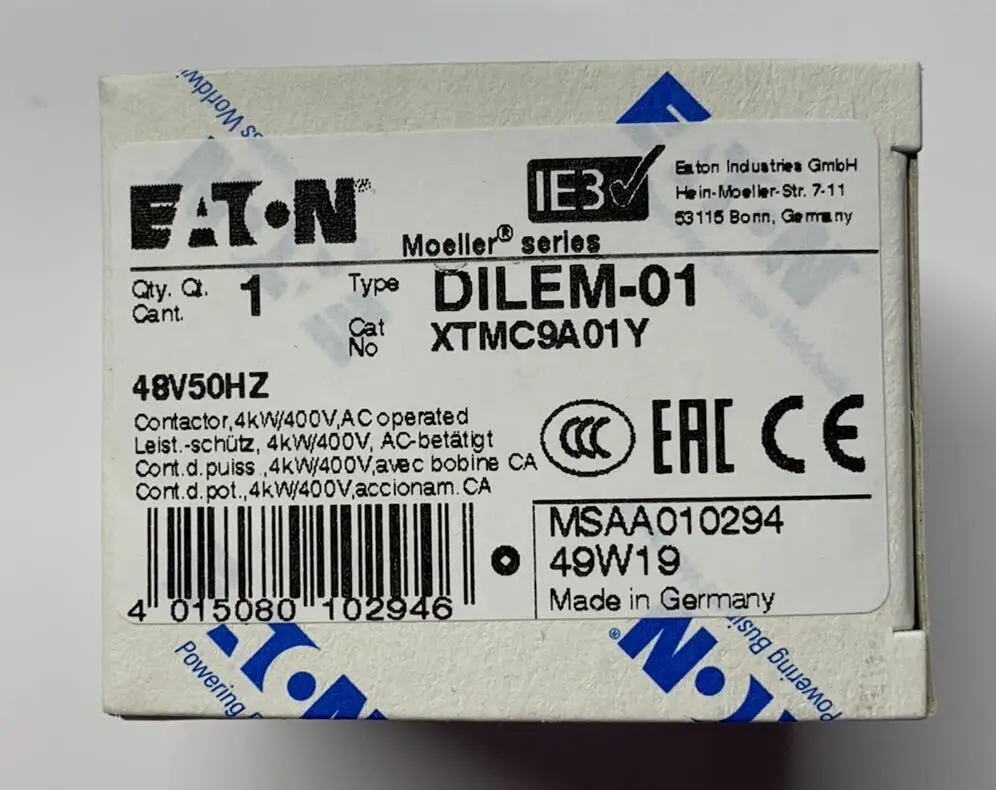 Produktfoto 1 von Eaton Moeller Leistungsschütz (48V50HZ) DILEM-01 | 010294