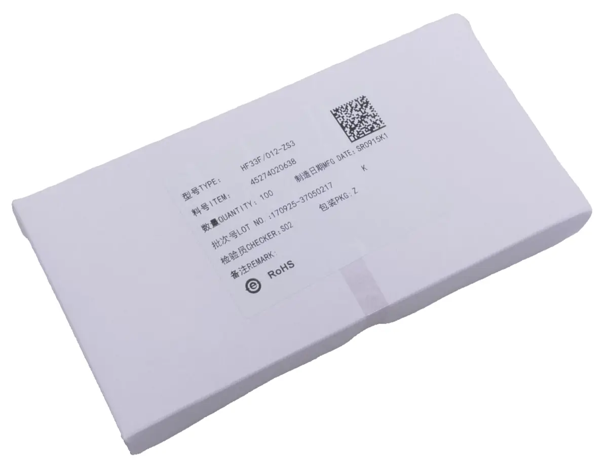 Produktfoto 1 von 100x Hongfa 45274020638 Relais HF33F/012-ZS3