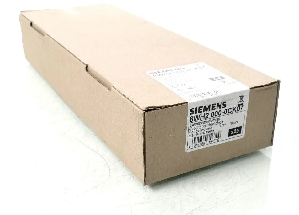 Produktfoto 1 von 25x Siemens Schutzleiterklemme 8WH2 000-0CK07 | 8WH2000-0CK07