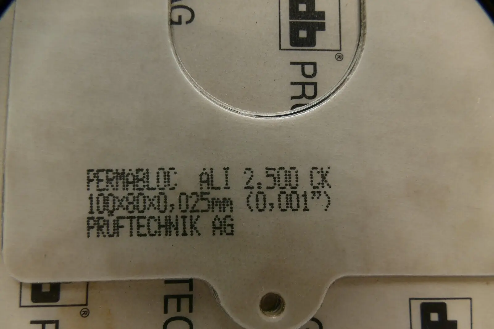 Produktfoto 1 von 20x DB Prüftechnik AG Permabloc ALI 2.500 CK  | 130x 80x0,5mm 0.25''