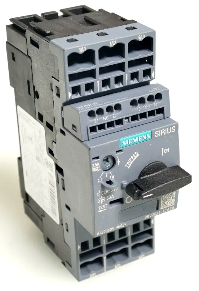 Produktfoto 1 von Siemens SIRIUS Leistungsschalter 3RV2 021-1CA20 | E:02 | 3RV2021-1CA20