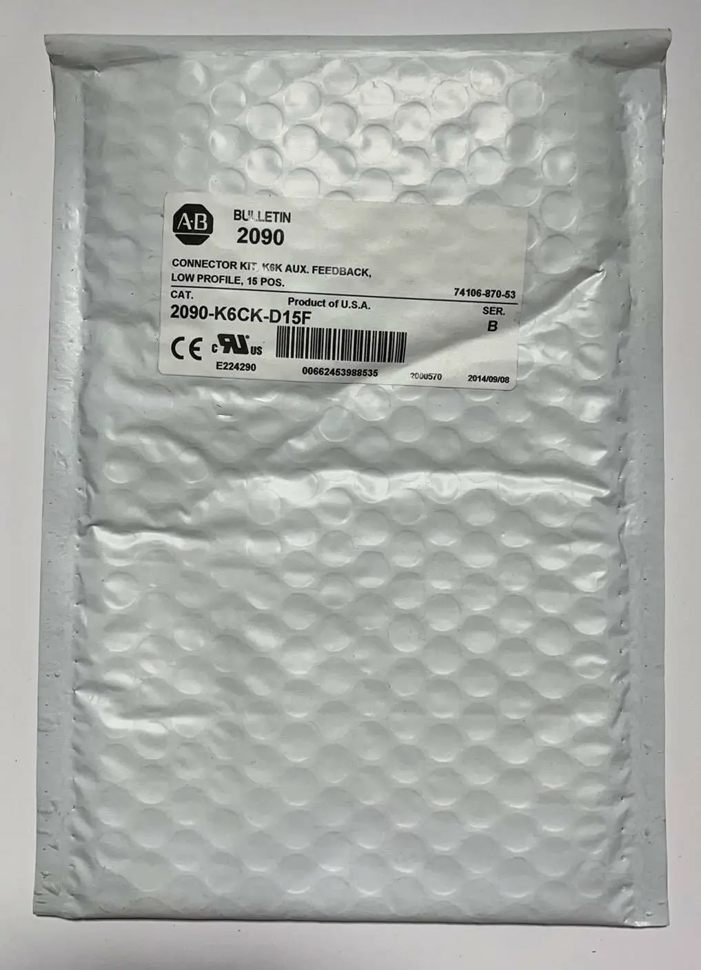 Produktfoto 1 von Allen-Bradley Connector Kit Aux Feedback | Ser. B | 2090-K6CK-D15F