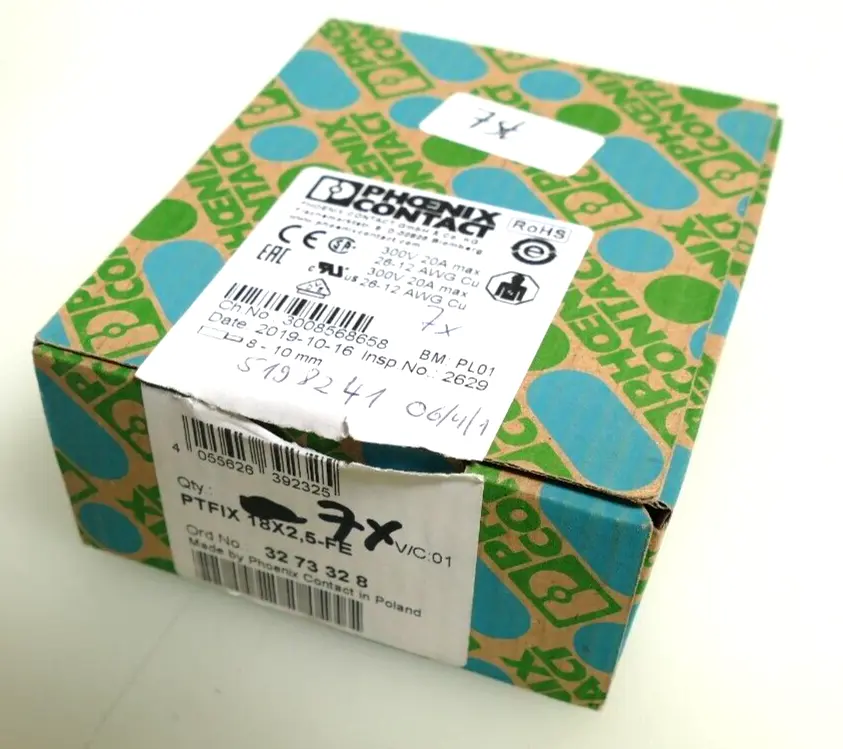 Produktfoto 1 von 7x Phoenix Contact Verteilerblock 32 73 32 8 | PTFIX 18X2,5-FE | 3273328