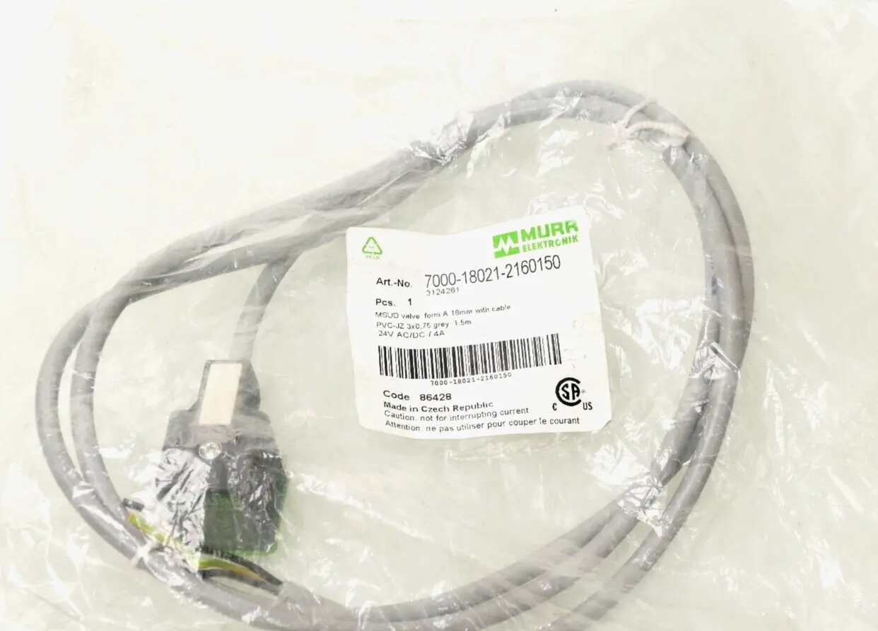 Produktfoto 1 von Murr Elektronik MSUD Ventilst. A-18mm freies Ltg-ende 1,5m | 7000-18021-2160150