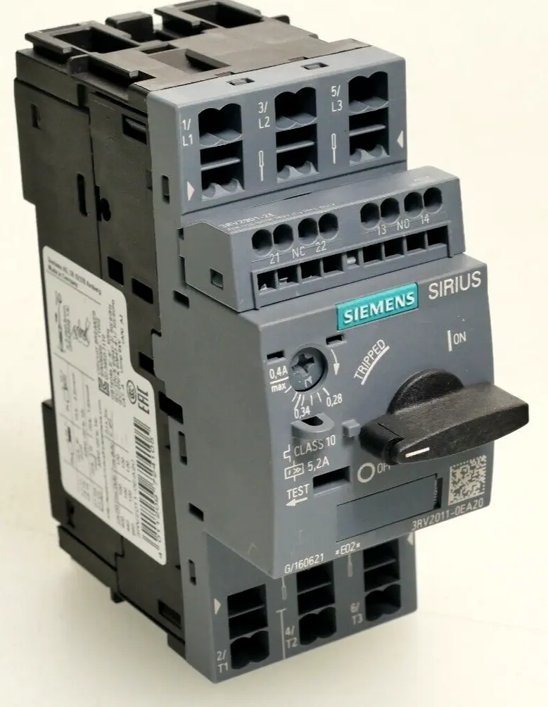 Produktfoto 1 von Siemens SIRIUS Leistungsschalter 3RV2 011-0EA20 | E:02 | 3RV2011-0EA20
