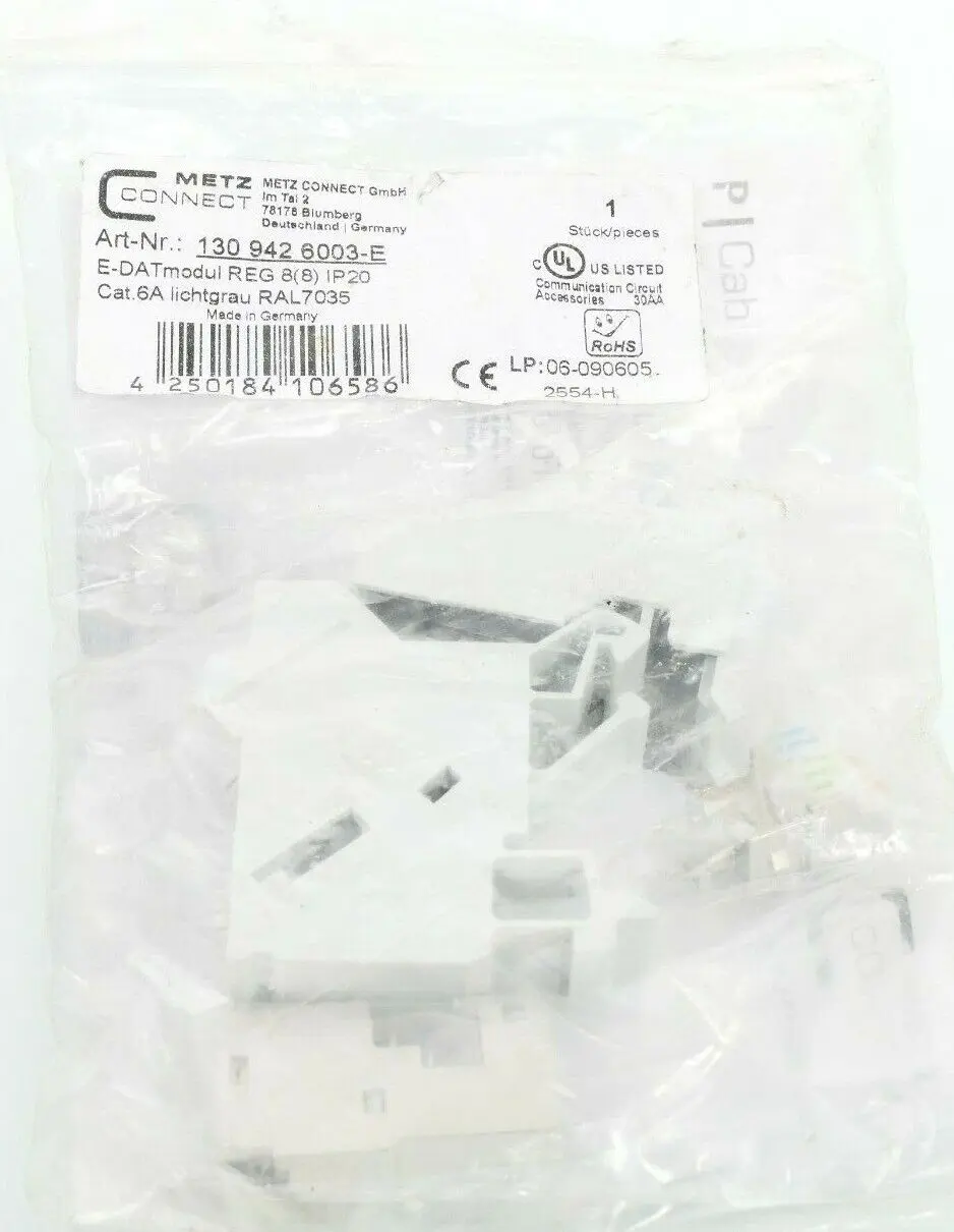 Produktfoto 1 von METZ CONNECT 1xE-DATmodul REG 8 (8) IP20 Anschlusseinheit lichtgrau , ...