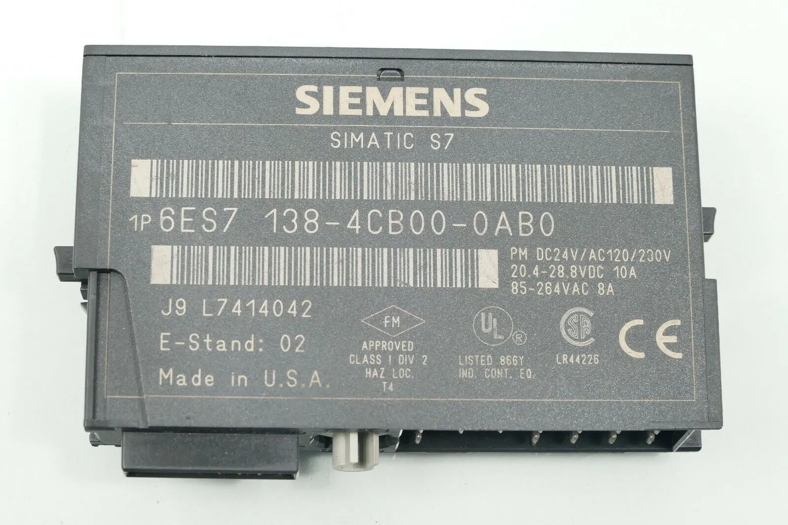 Produktfoto 1 von Siemens Simatic S7 Elektronikmodul 6ES7138-4CB00-0AB0 | 6ES7 138-4CB00-0AB0