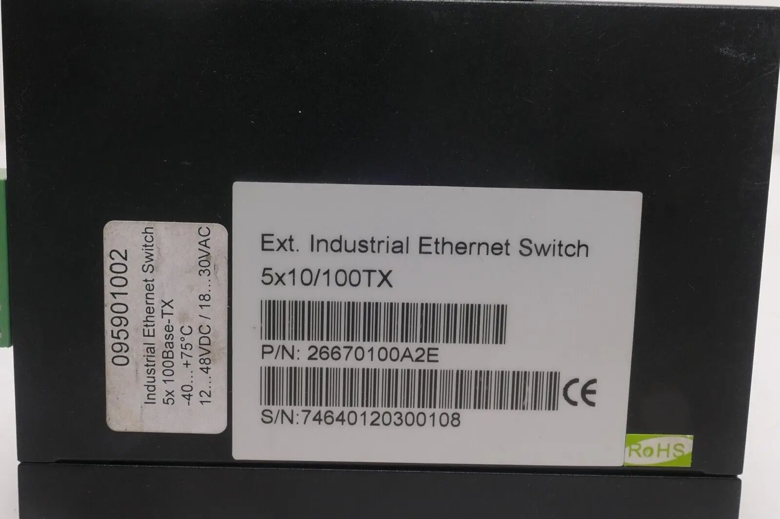 Produktfoto 1 von Rohs 5x10/100TX Ext. Industrial Ethernet Switch | 095901002