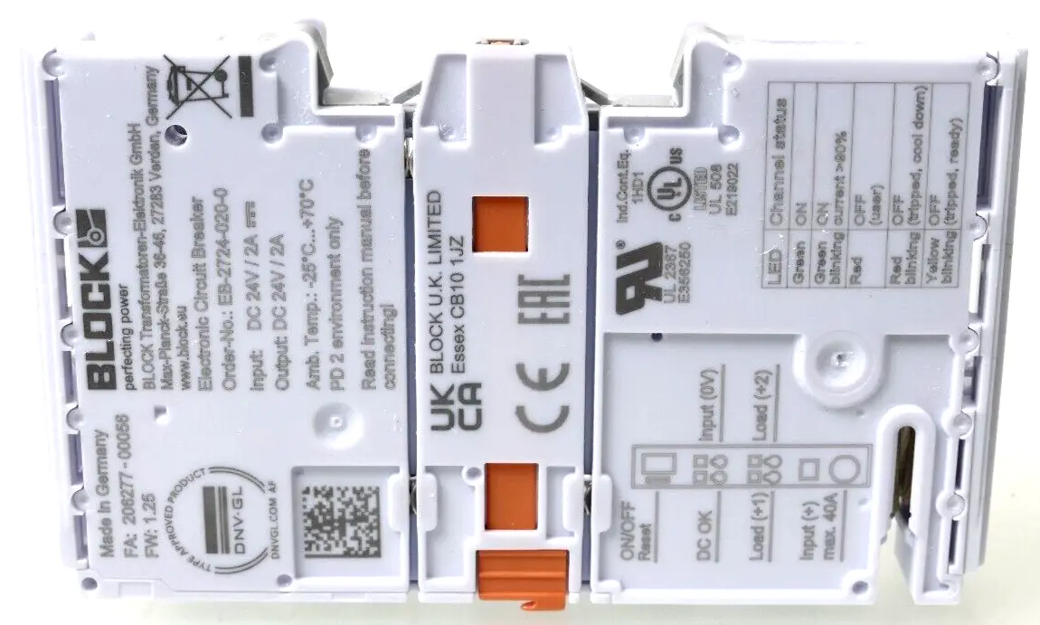 Produktfoto 1 von Block Electronic Circuit Breaker | FW:1.25 | EB-2724-020-0