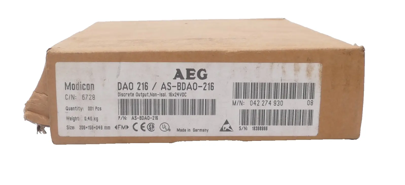 Produktfoto 1 von AEG / Schneider Automation | TSX Compact Output Module | DA0 216/AS-BDA0-216