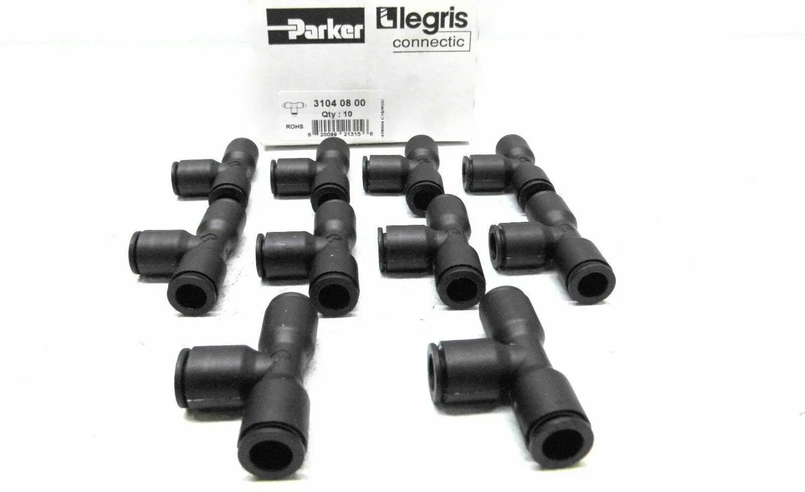 Produktfoto 1 von 10x Parker Legris T-Steckanschlüsse 8mm 3104 08 00 | 31040800