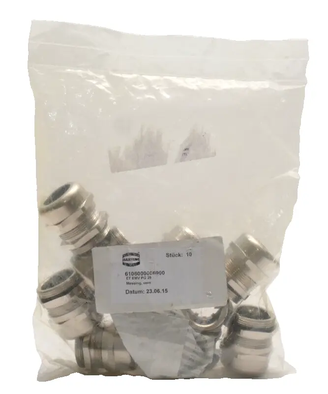10x Harting Kabelverschraubung ET EMV PG 29 | 6106000006900