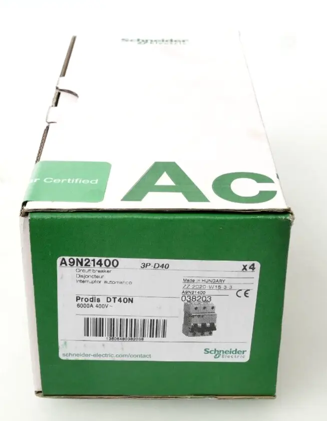 4x Schneider Electric Prodis DT40N Leistungsschalter A9N21400 | 038203