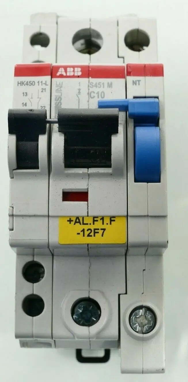 Produktfoto 1 von ABB SMISSLINE S451 M-C10 Leitungsschutzschalter + HK45011-L + NT | S451M-C10