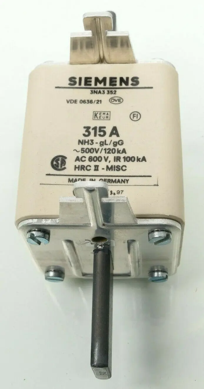 Produktfoto 1 von 3x Siemens Niederspannung Hochleistung Sicherung 3NA3 352 | 3NA3352