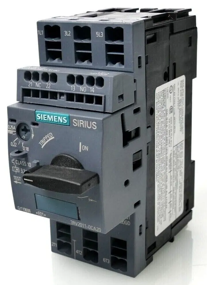 Produktfoto 1 von Siemens SIRIUS Leistungsschalter 3RV2 011-0CA20 | E:01 | 3RV2011-0CA20