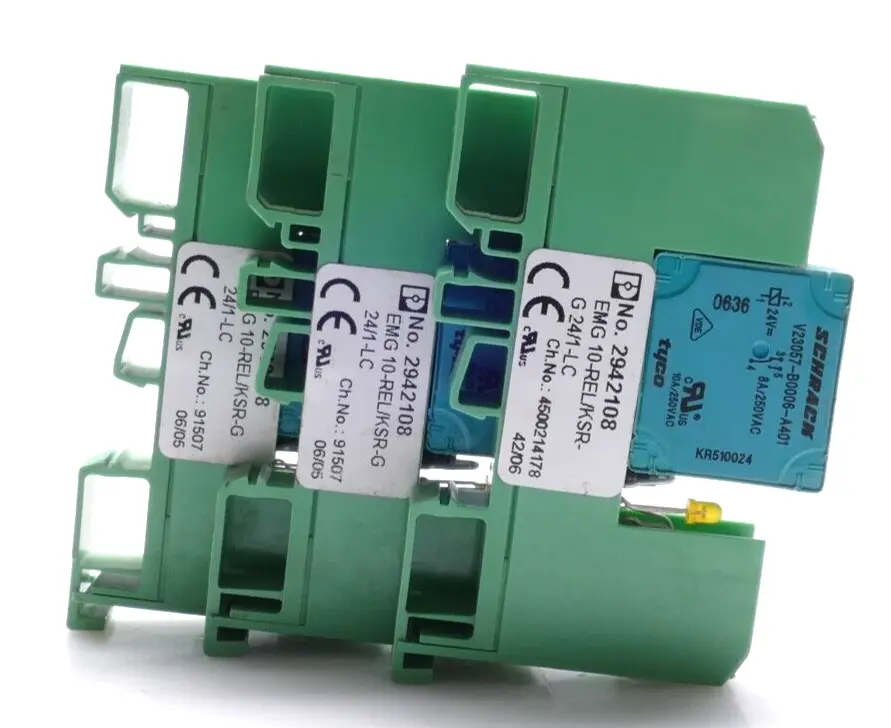 3x Phoenix Contact EMG 10-REL/KSR-G 24/1-LC | 2942108 + Relais