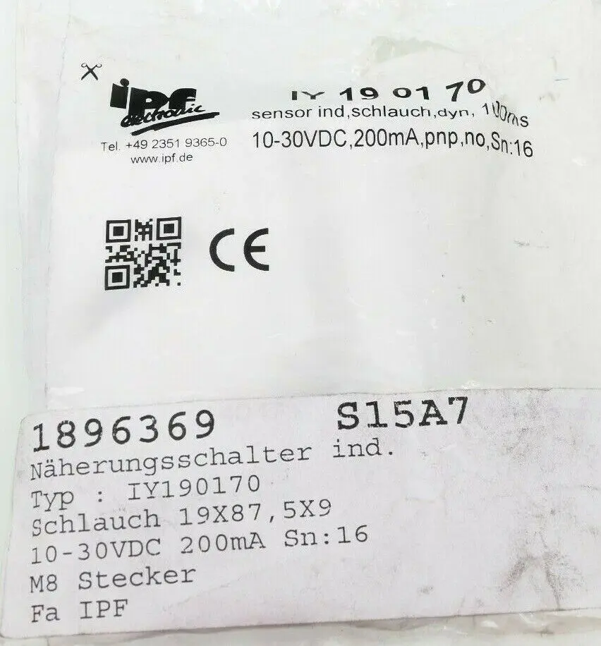 Produktfoto 1 von Ipf Induktiver Sensor 10-30VDC IY 19 01 70 | IY190170