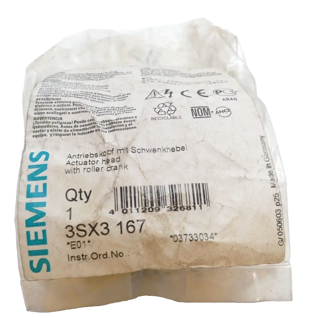 Produktfoto 1 von Siemens Antriebskopf mit Schwenkhebel 3SX3 167 | E:01 | 3SX3167