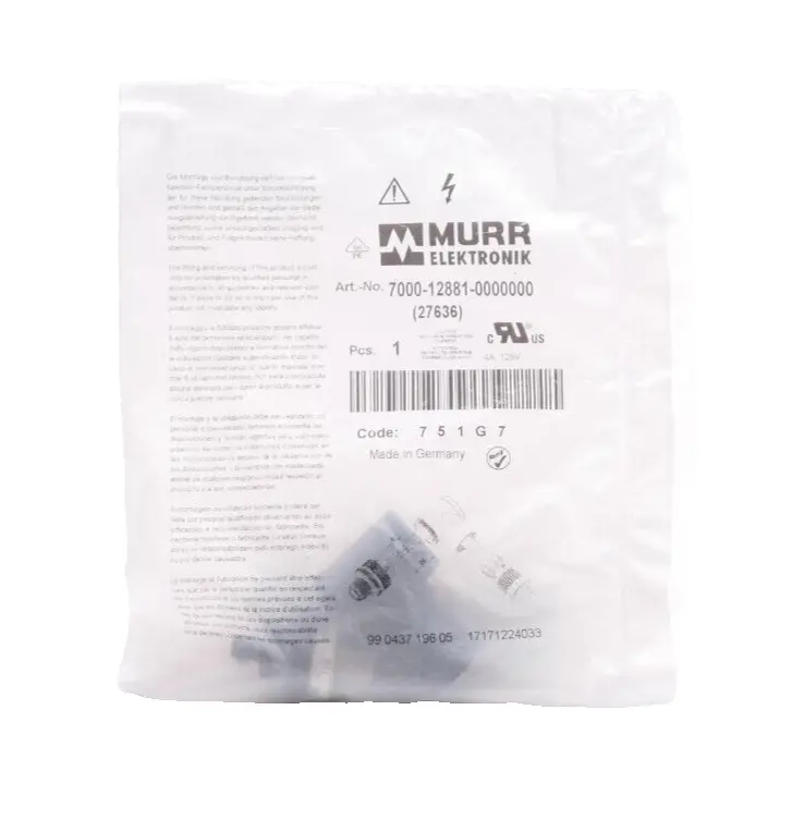 Produktfoto 1 von Murr Elektronik M12 St. 90° A-kod. Schraubklemmenanschluss | 7000-12881-0000000