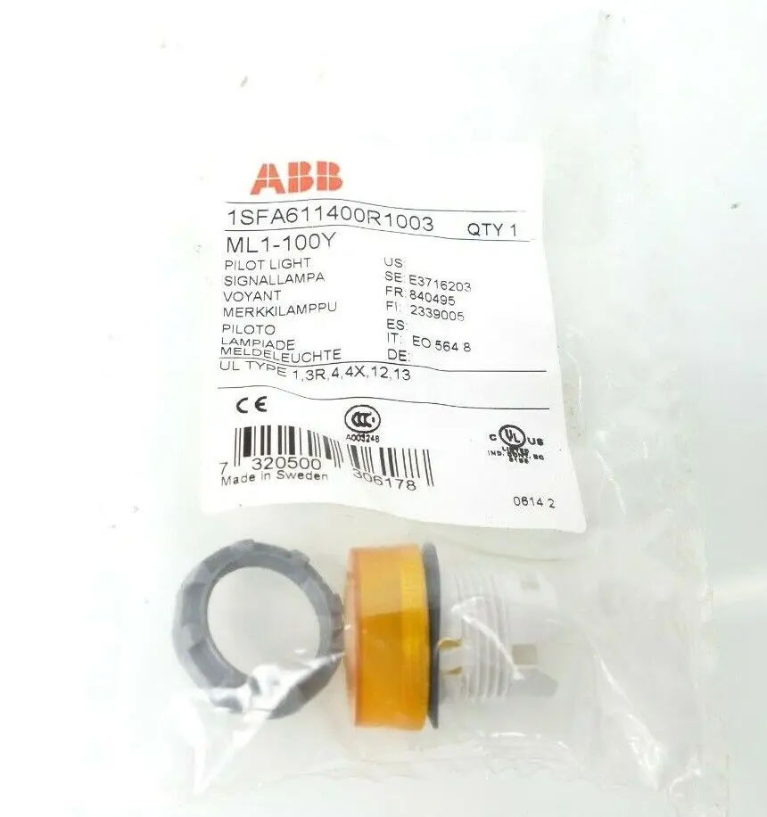 Produktfoto 1 von ABB ML1-100Y Meldeleuchte | 1SFA611400R1003