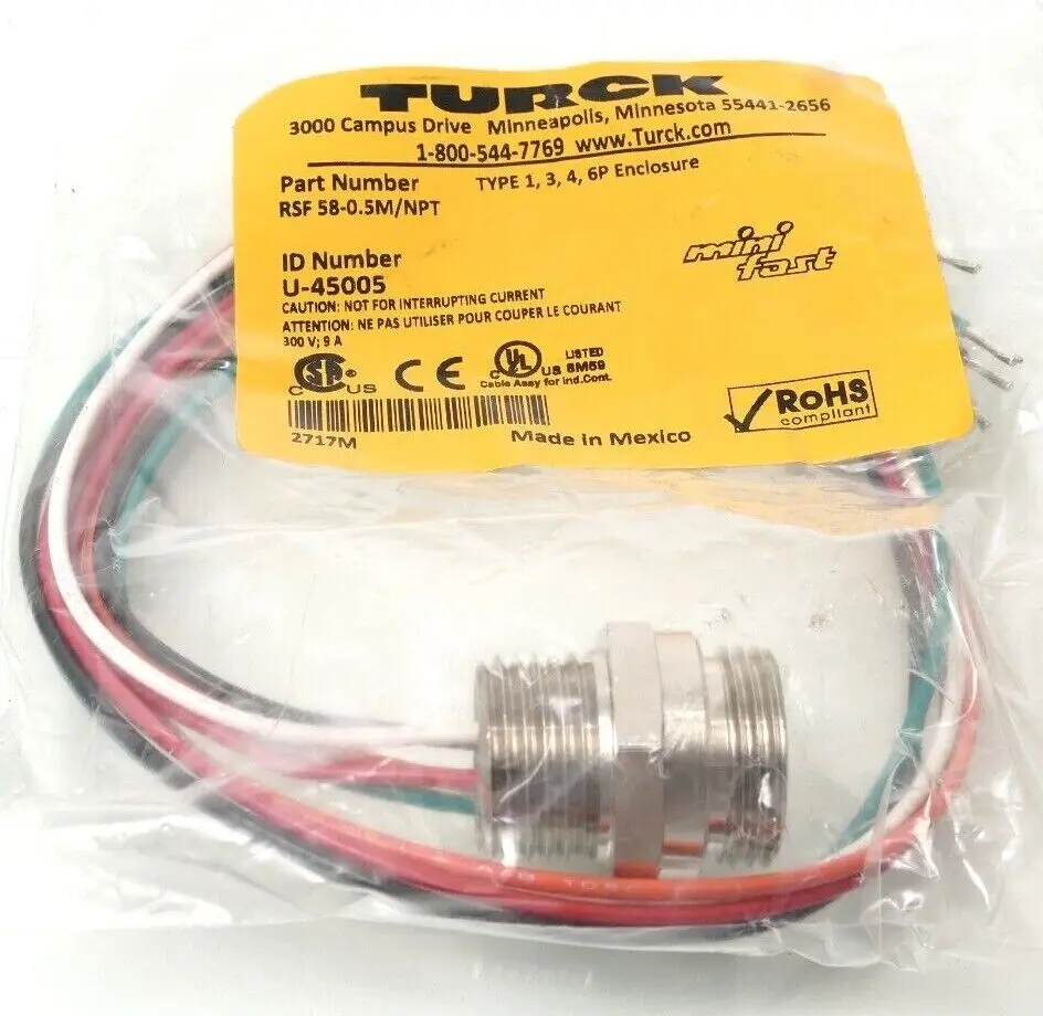 Produktfoto 1 von Turck Anschluss RSF 58-0.5M/NPT | U-45005