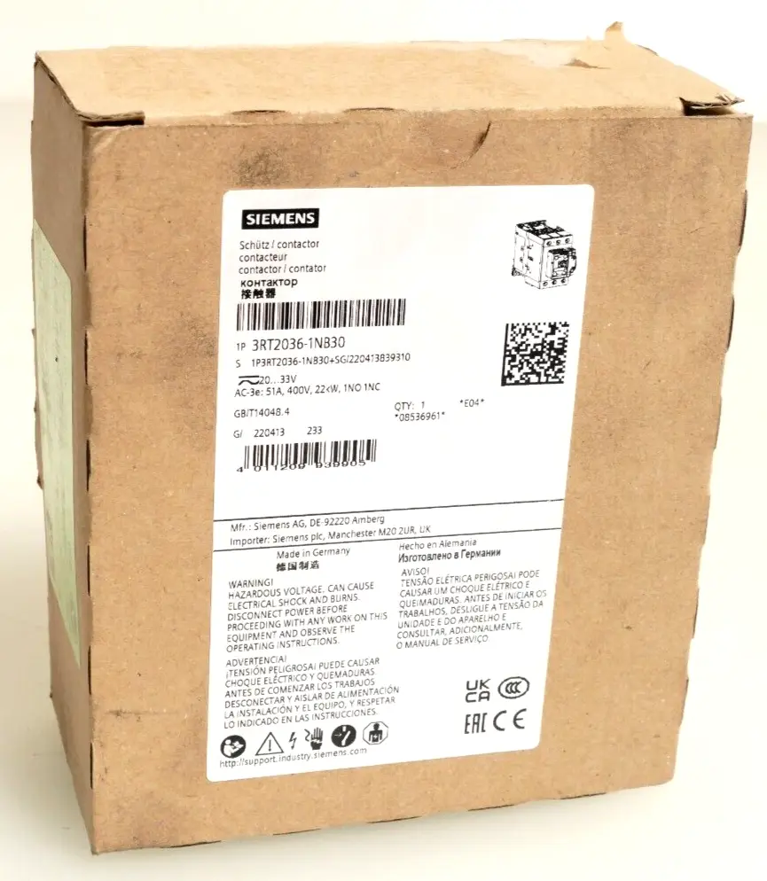 Produktfoto 1 von Siemens SIRIUS Schütz 3RT2 036-1NB30 | E:04 | 3RT2036-1NB30