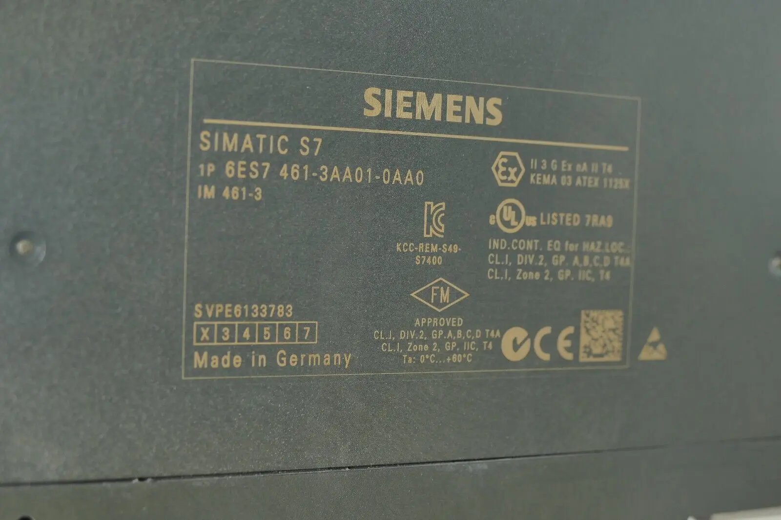 Produktfoto 1 von Siemens SIMATIC S7 | 6ES7 461-3AA01-0AA0 | E:02 | 6ES7461-3AA01-0AA0