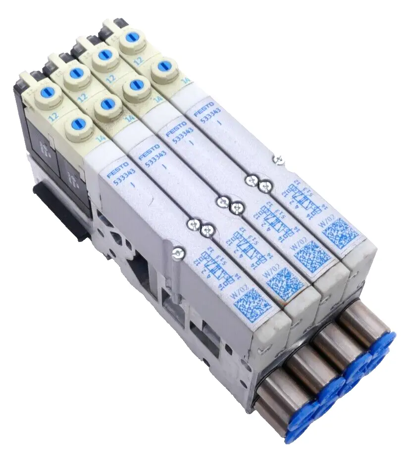 Produktfoto 1 von Festo Anschlussplatte | 533352 + Elektronikmodul | MPA1-FB-EMS-8 + 4x 533343