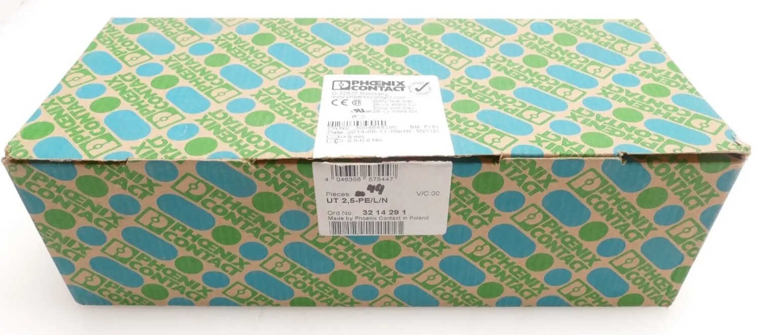 Produktfoto 1 von 44x Phoenix Contact Reihenklemme 32 14 29 1 | UT 2,5-PE/L/N | 3214291