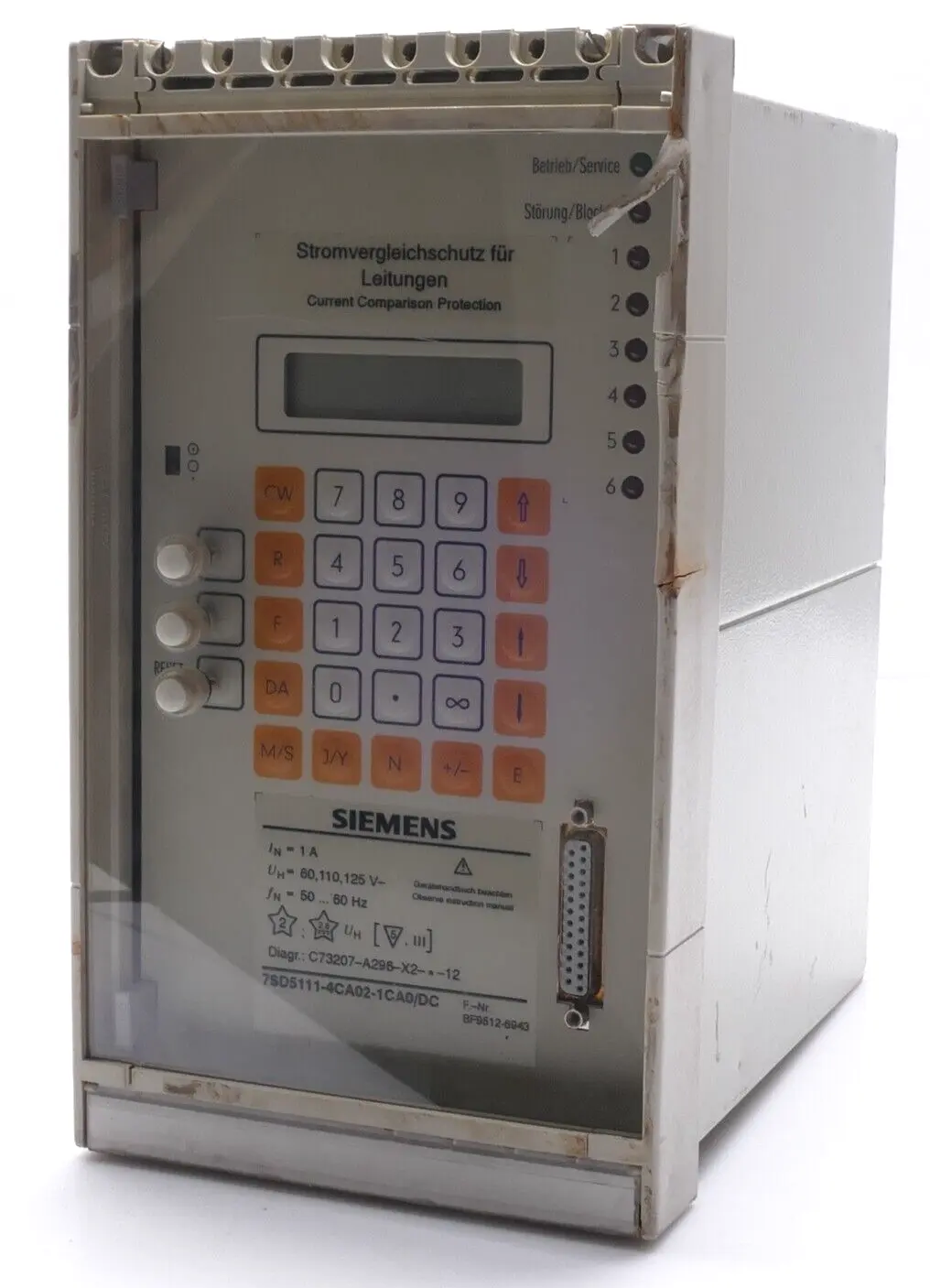 Produktfoto 1 von Siemens Stromvergleichsschutz 7SD5 111-4CA02-1CA0/DC | 7SD5111-4CA02-1CA0/DC