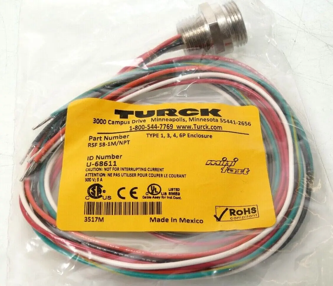 Produktfoto 1 von Turck Steckverbinder RSF 58-1M/NPT 3517M | U-68611