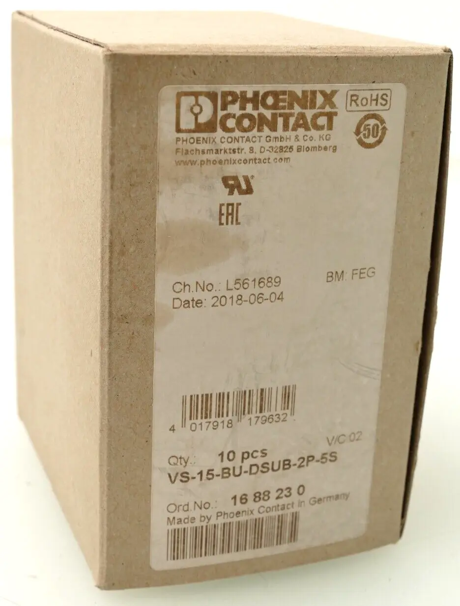Produktfoto 1 von 10x Phoenix Contact 1688230 D-Sub-Steckverbinder VS-15-BU-DSUB-2P-5S