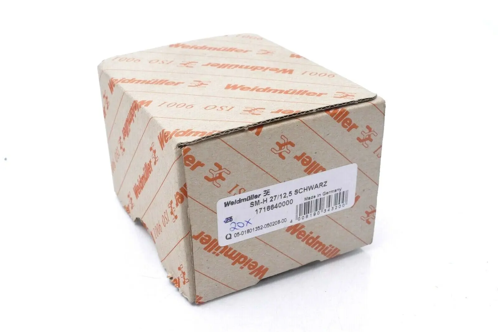 Produktfoto 1 von 20x Weidmüller Gerätemarkierer schwarz SM-H 27/12.5 SW | 1716640000