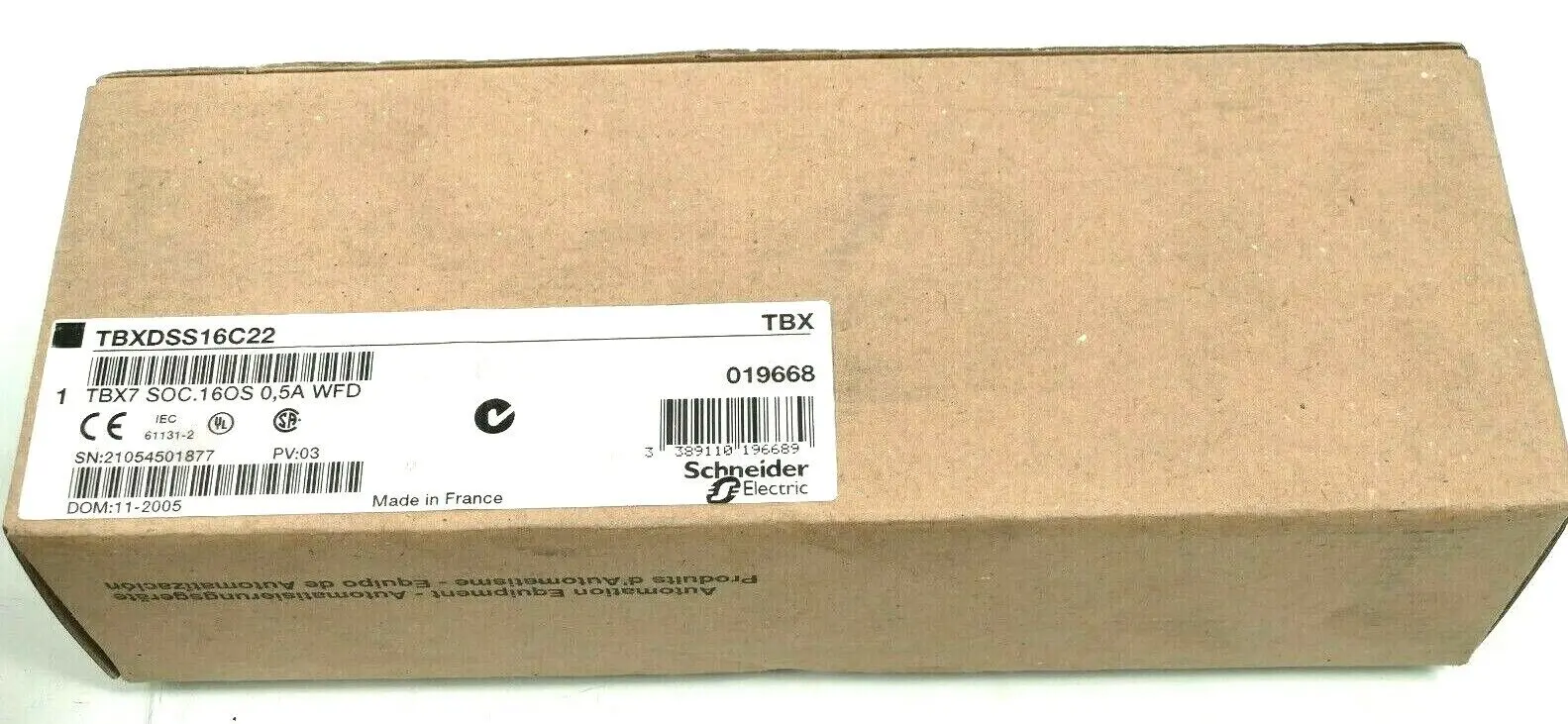 Produktfoto 1 von Schneider TBX7 SOC.16OS 0,5A WFD | TBXDSS16C22 | PV:03 | 019668