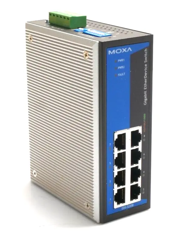 Produktfoto 1 von Moxa 8G-port full Unmanaged Gigabit Ethernet-Switch | Rev. 1.2 | EDS-G308