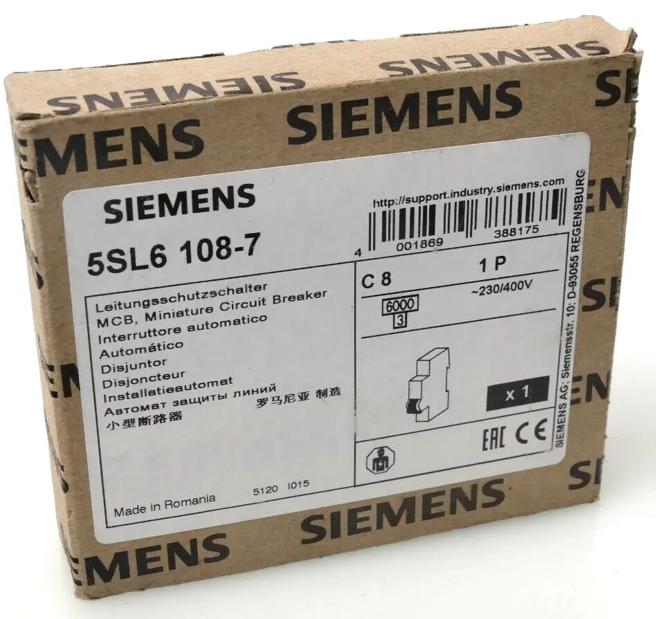 Produktfoto 1 von Siemens MCB Leitungsschutzschalter 5SL6 108-7 | C8 | 5SL6108-7