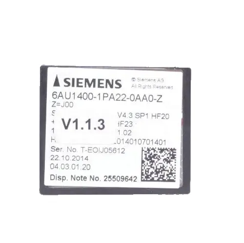 Produktfoto 1 von Siemens Flash-Card 6AU1 400-1PA22-0AA0-Z | V1.1.3 | 6AU1400-1PA22-0AA0-Z