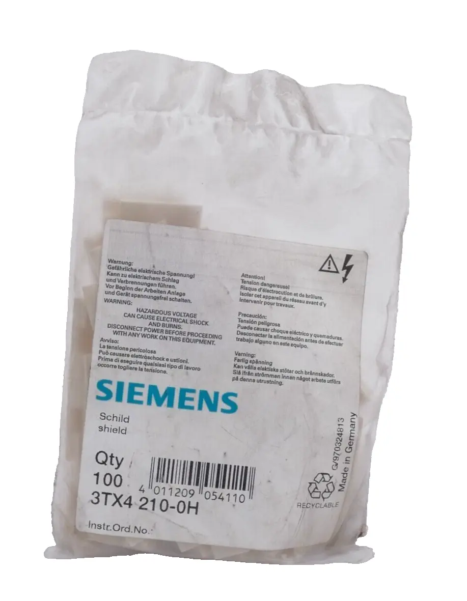 Produktfoto 1 von 100x Siemens Schild 3TX4 210-0H | 3TX4210-0H