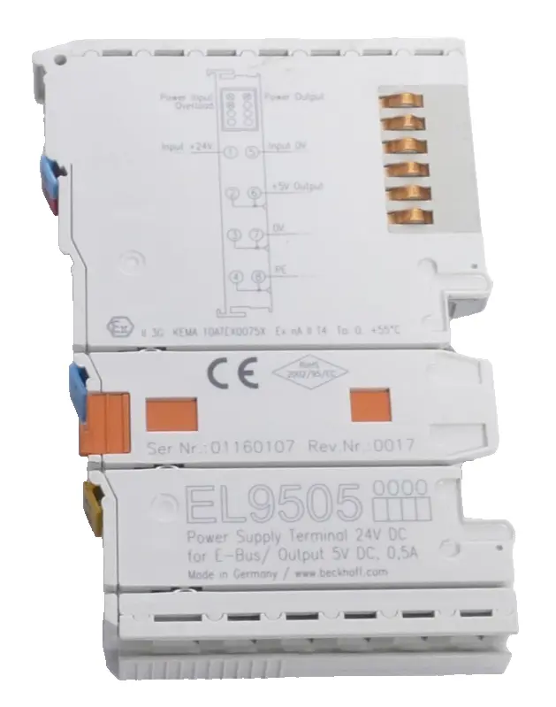 Produktfoto 1 von Beckhoff EtherCAT-Klemme, Power Supply Terminal | EL9505