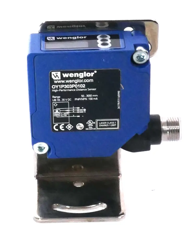 Produktfoto 1 von Wenglor Laserdistanzsensor mit Halterung | OY1P303P0102